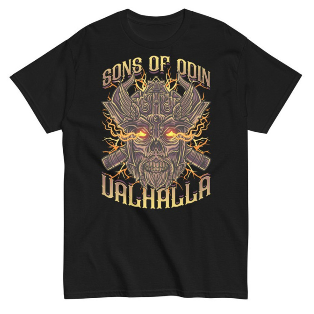 Viking T-shirts Sons Of Odin Valhalla